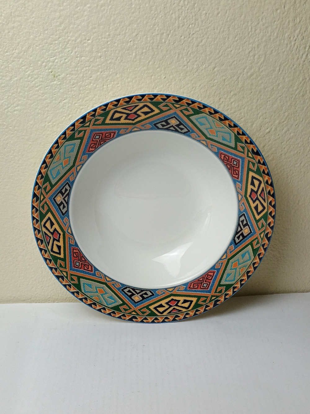 La Brea Replacement Round Vegetable Bowl Multicolor Geometric Discontinued Piece